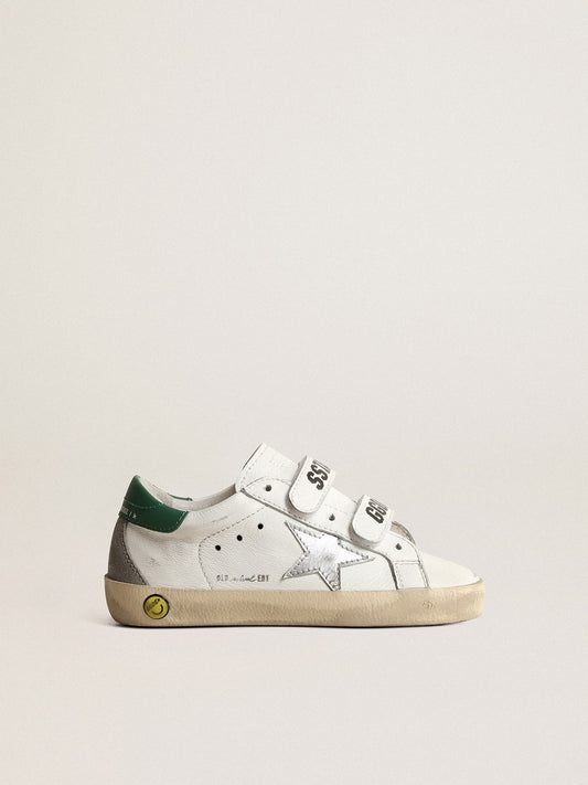 Old School Young with metallic leather star and green heel