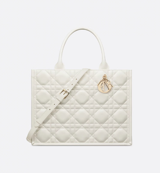 Medium Dior Book Tote White