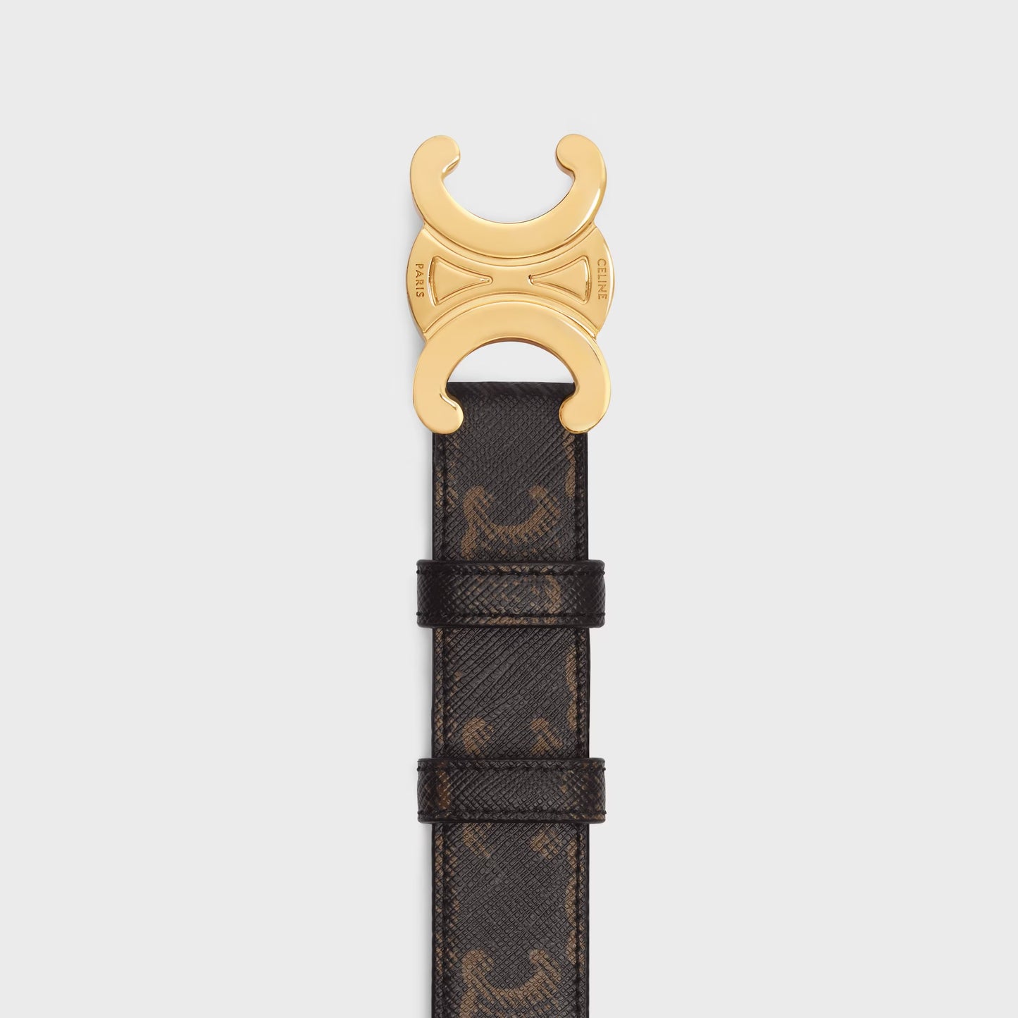 Triomphe Gürtel 25 mm aus Triomphe-Canvas in Cognac für Damen