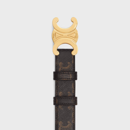 Triomphe Gürtel 25 mm aus Triomphe-Canvas in Cognac für Damen