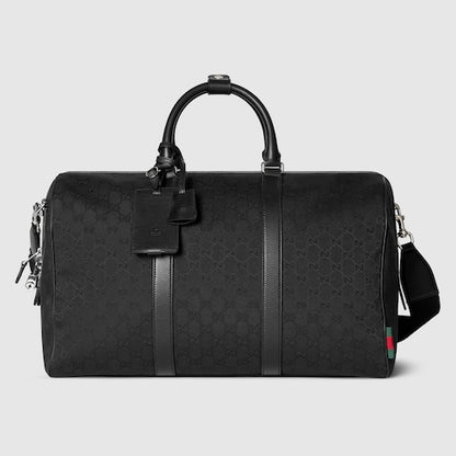 GG Fabric Travel Bag Black Medium Size