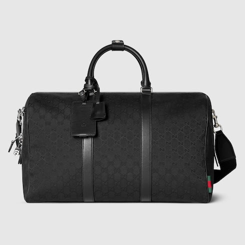 GG Fabric Travel Bag Black Medium Size