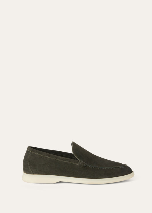 Dark green suede Summer Walk loafers