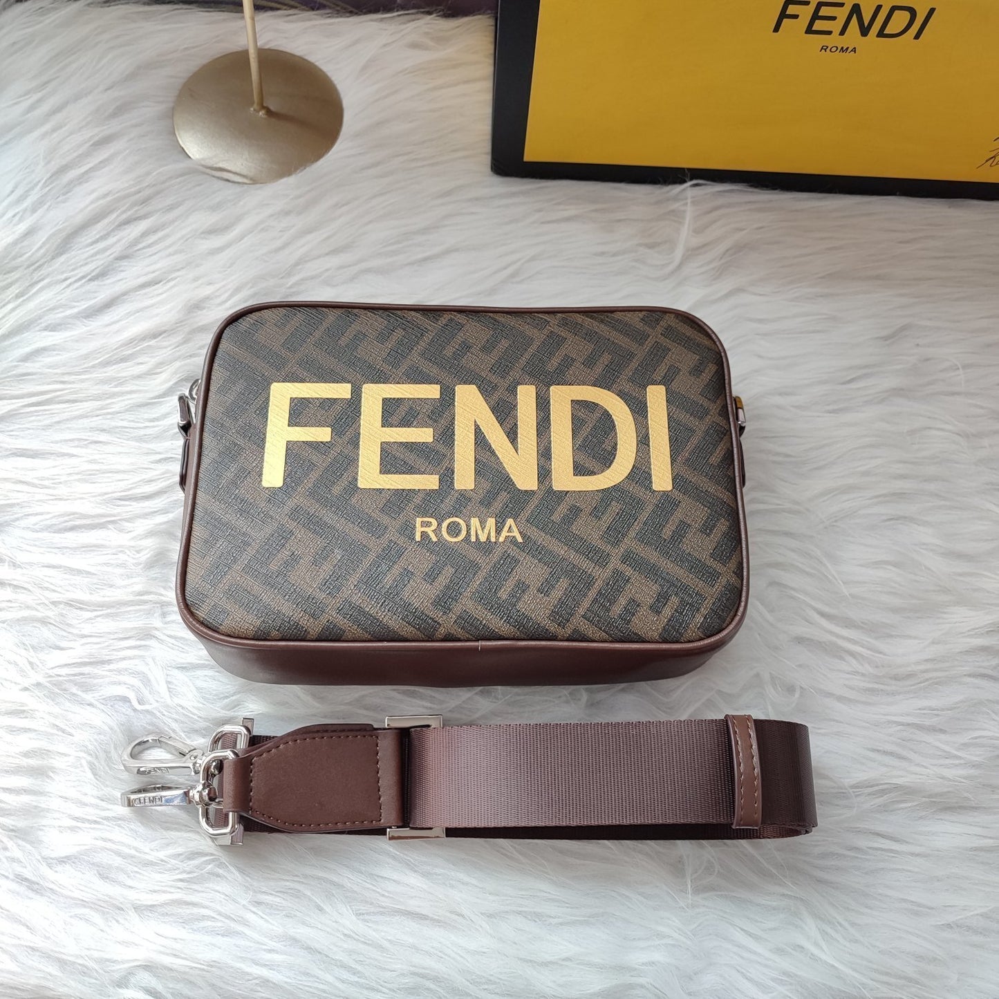 Weekend-Tasche aus braunem Leder
