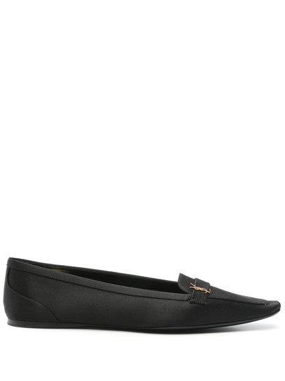 Poppy ballerinas in black calfskin