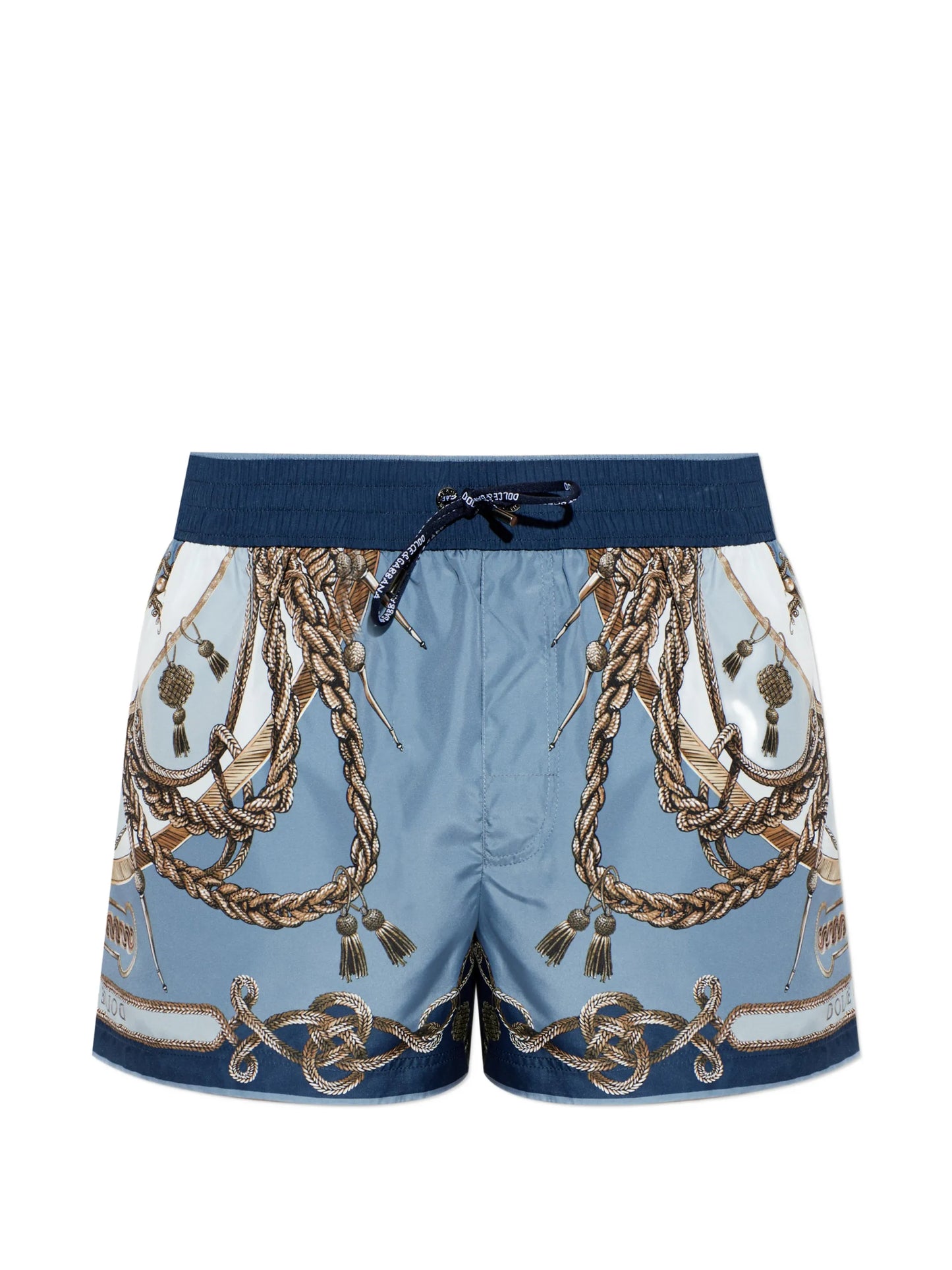 Badehose mit hellblauem Print
