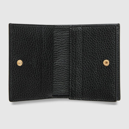 Two-tone GG Marmont card holder