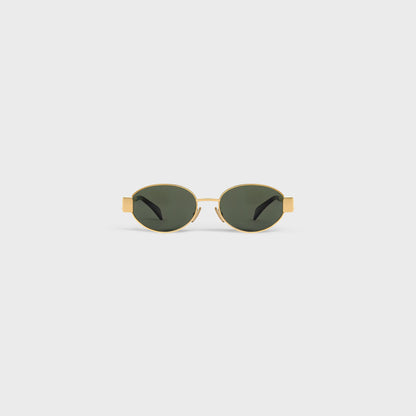 Triomphe Metal 01 Sonnenbrille aus Metall in Gold / Grün für Damen
