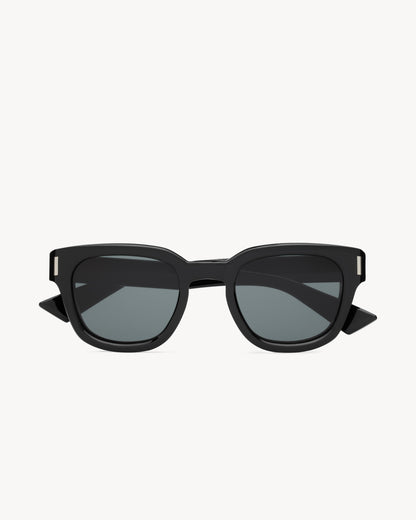 Sonnenbrille mit dicker schwarzer Acetatfassung für Herren