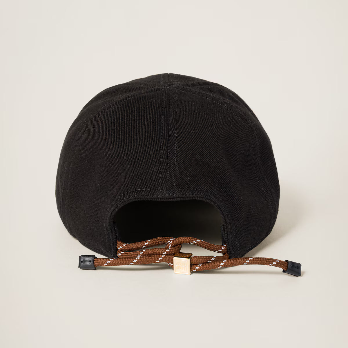 Baseballkappe aus Denim Schwarz/Tabak