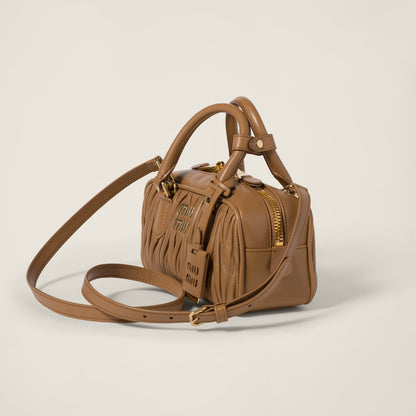 Arcadie Tasche regulär aus matelassiertem Nappaleder in Karamell