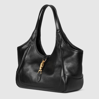 Mercato Shopping Bag klein aus schwarzem Leder