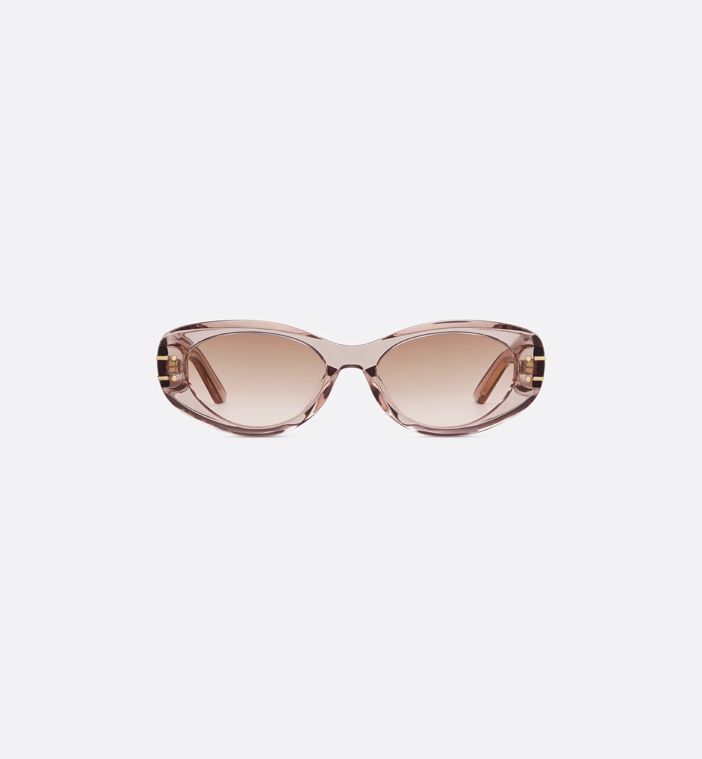 Signature B8U Transparent Beige Oval Sunglasses for Women