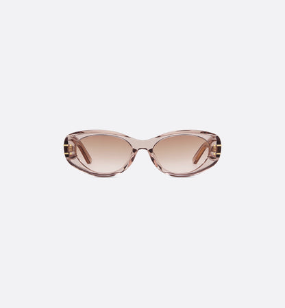 Signature B8U Transparent Beige Oval Sunglasses for Women