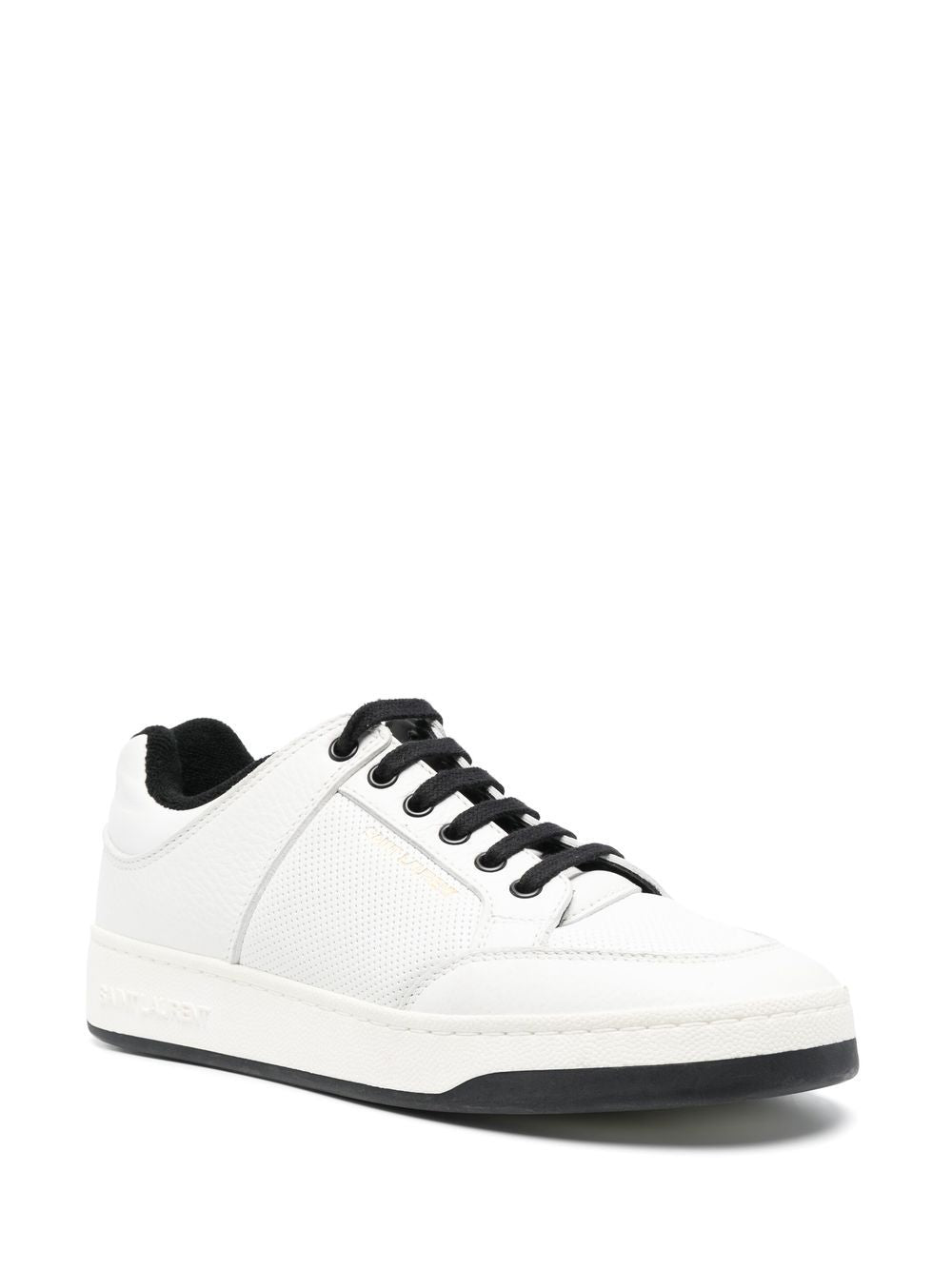 SL/61 Low-Top-Sneakers aus Kalbsleder in Weiß und Schwarz