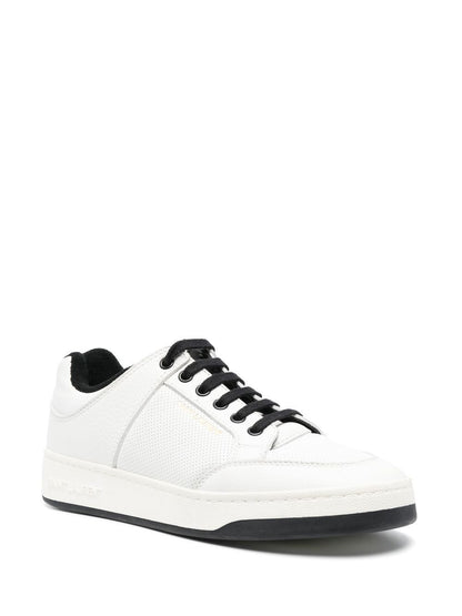SL/61 Low-Top-Sneakers aus Kalbsleder in Weiß und Schwarz