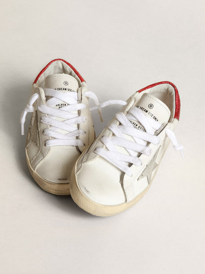 Young Super-Star with grey suede star