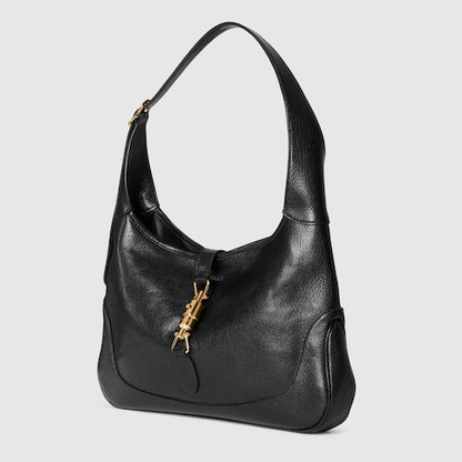 GG Jackie 1961 medium shoulder bag in black leather