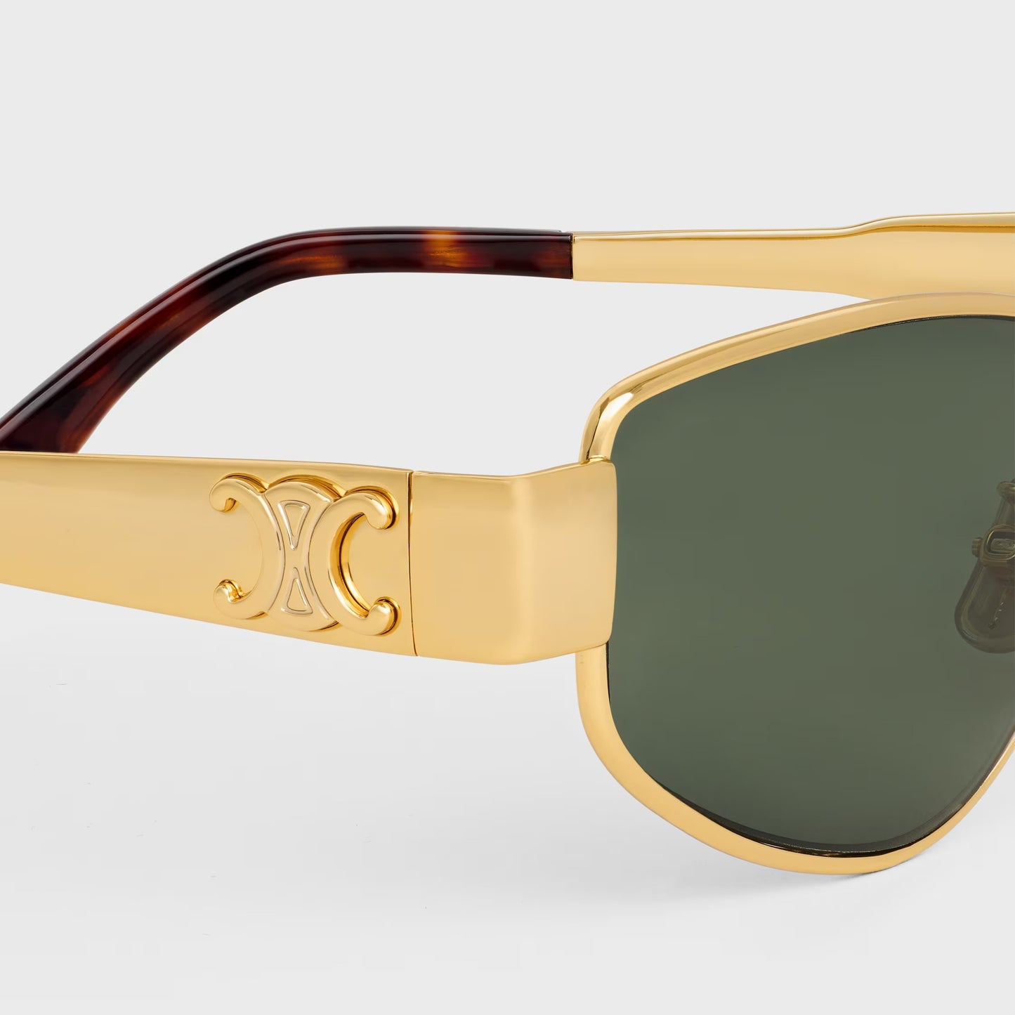 Triomphe Metal 04 Sonnenbrille aus Metall in Gold / Grün für Damen