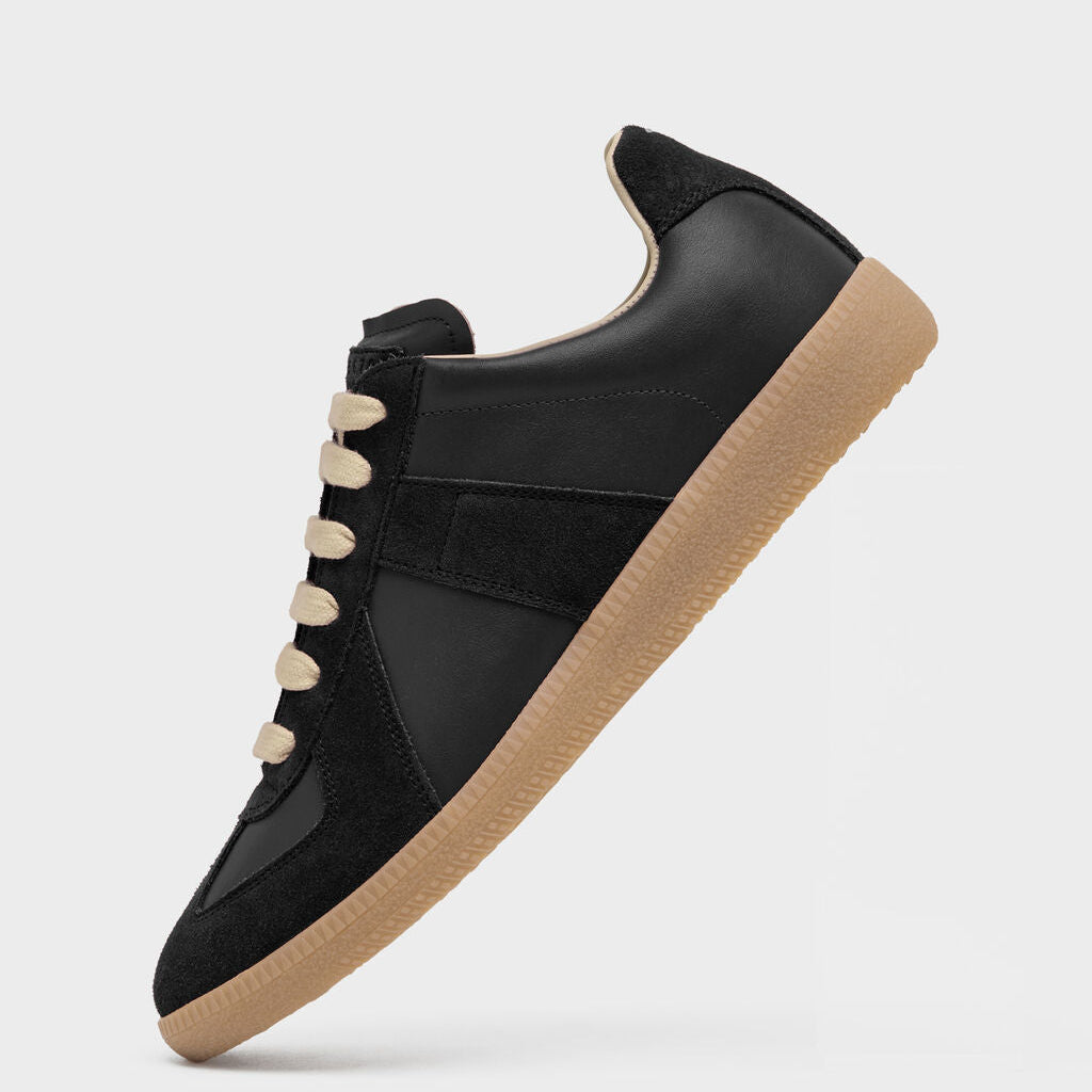 Replica Sneakers aus Nappaleder und Wildleder mit Honey-Sohle