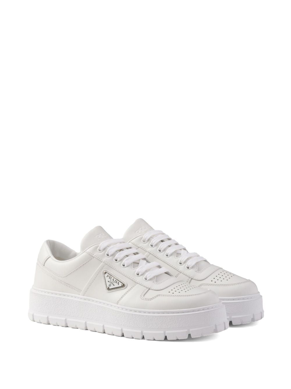 white leather shoes
