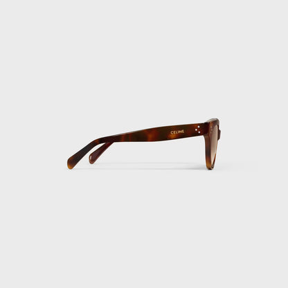 Runde S332 Sonnenbrille aus Acetat in klassischem Havanna für Damen