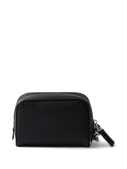 Saffiano pouch in black