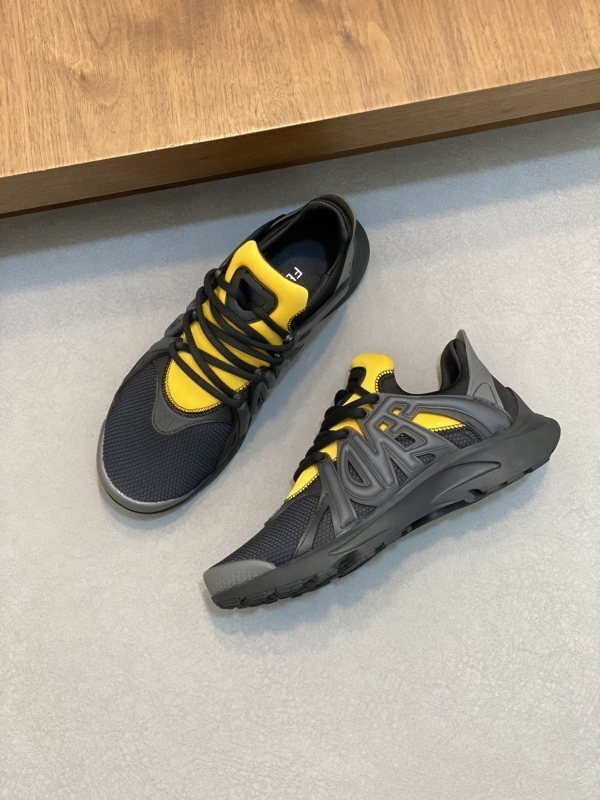Tag Laufschuhe aus technischem Mesh Schwarz/Gelb