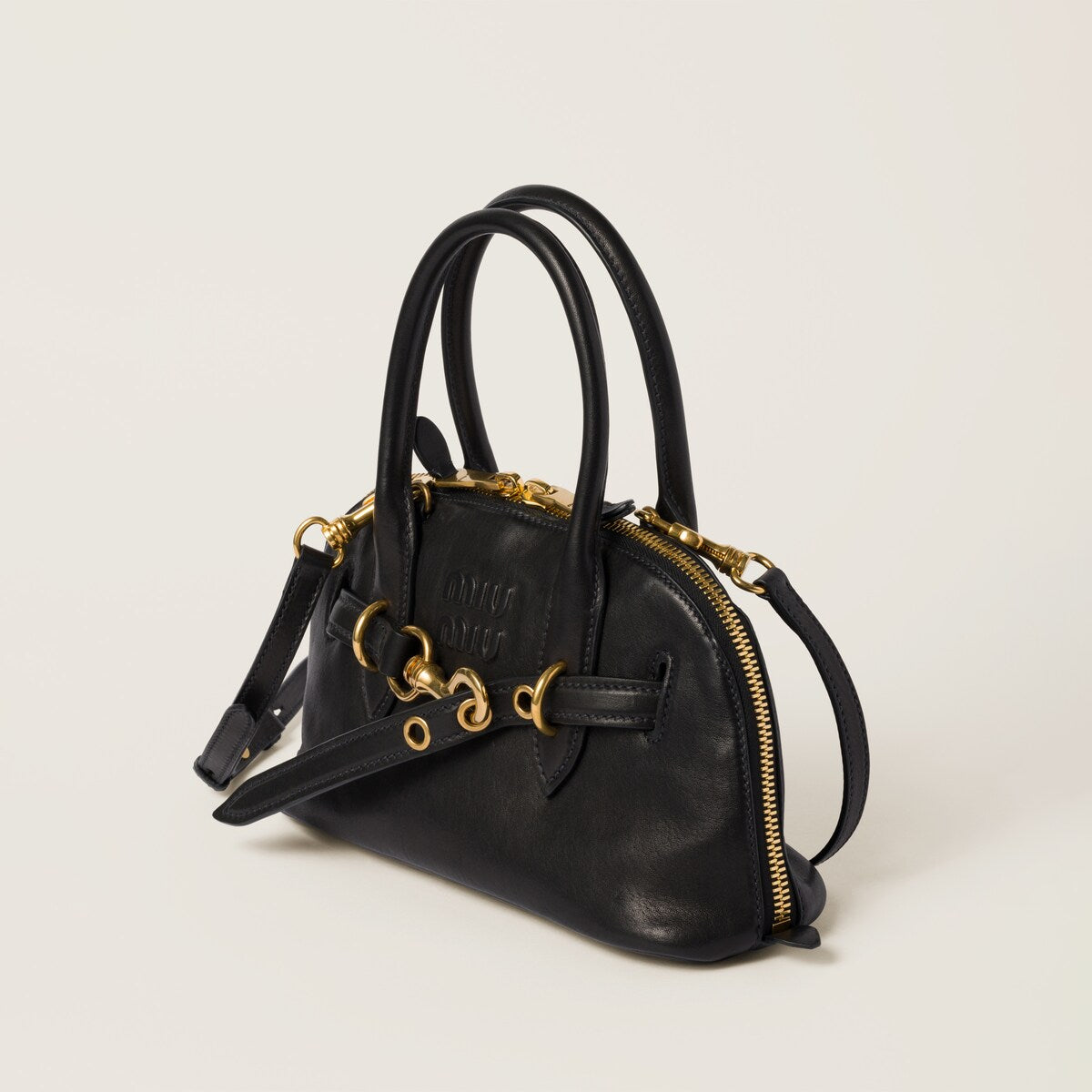 Aventure Tasche klein aus Nappaleder in Schwarz