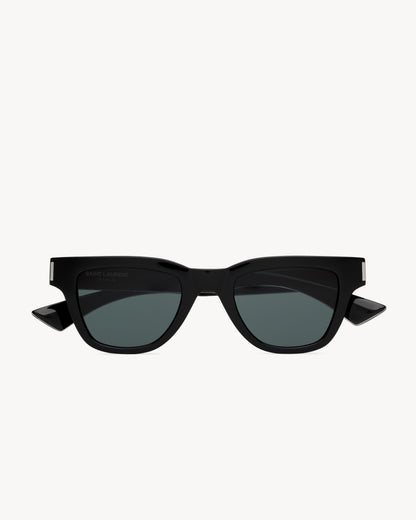 Wellington sunglasses with acetate and resin frames in black and silver for men
