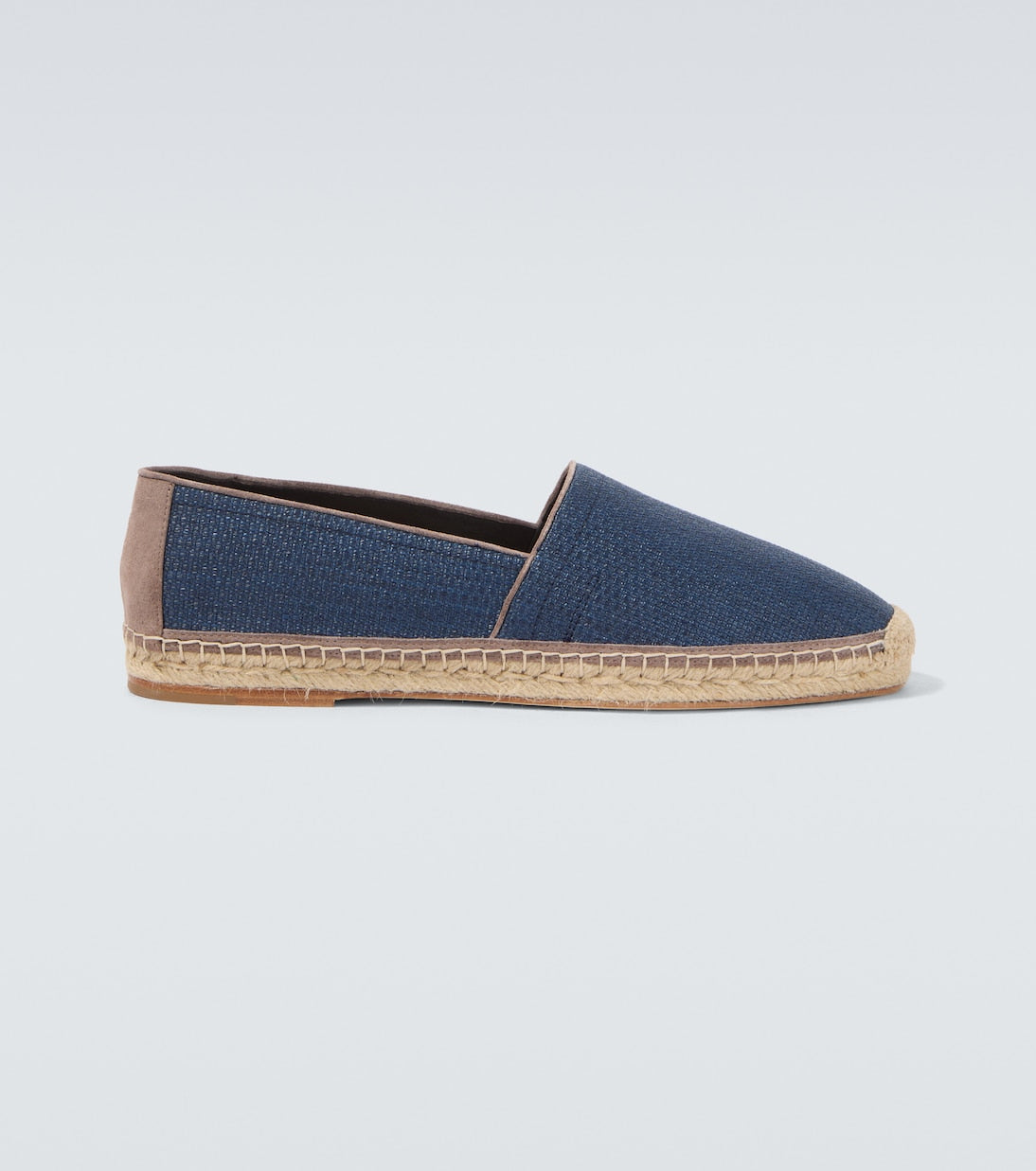 Espadrilles aus Lederstoff Blau