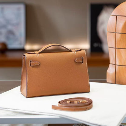 Kelly Pochette – Epsom Leder in Gold