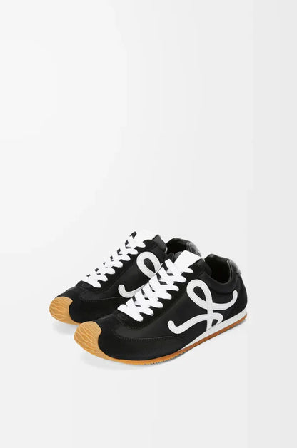 Ballet Runner 2.0 sneakers in nylon and leather, black