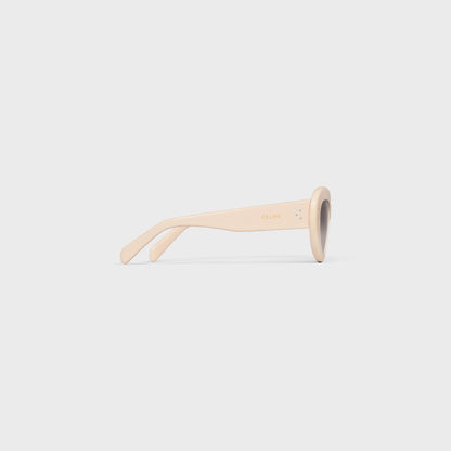 Schmetterlings-S320 Sonnenbrille aus Acetat in Elfenbein für Damen