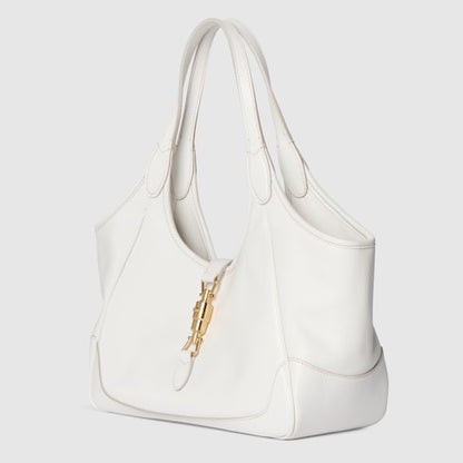 Mercato Shopping Bag klein aus weißem Leder