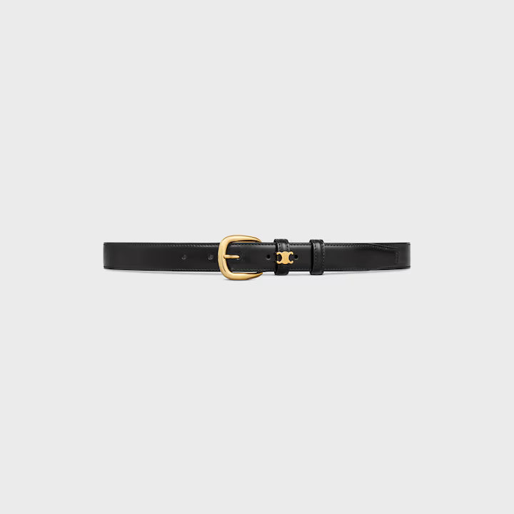 Vivienne Gürtel 25 mm aus schwarzem Taurillonleder für Damen