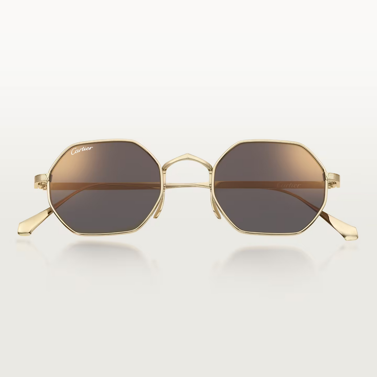 Achteckige Signature C de CT Sonnenbrille mit grauen Gläsern