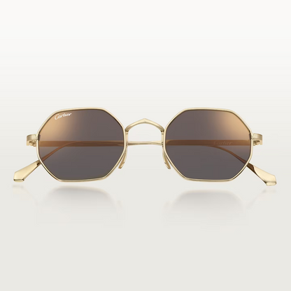 Achteckige Signature C de CT Sonnenbrille mit grauen Gläsern