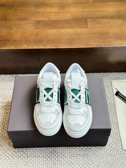 VL7N Sneakers aus Leder Weiß/Grün