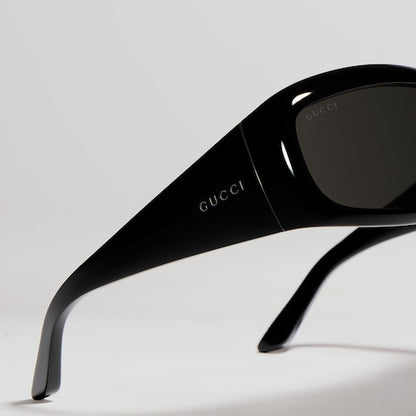 Rechteckige Sonnenbrille Schwarz Herren