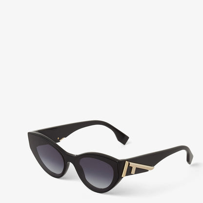 First Sonnenbrille aus schwarzem Acetat für Damen