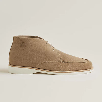 Line Derby Shoe Beige Wildleder