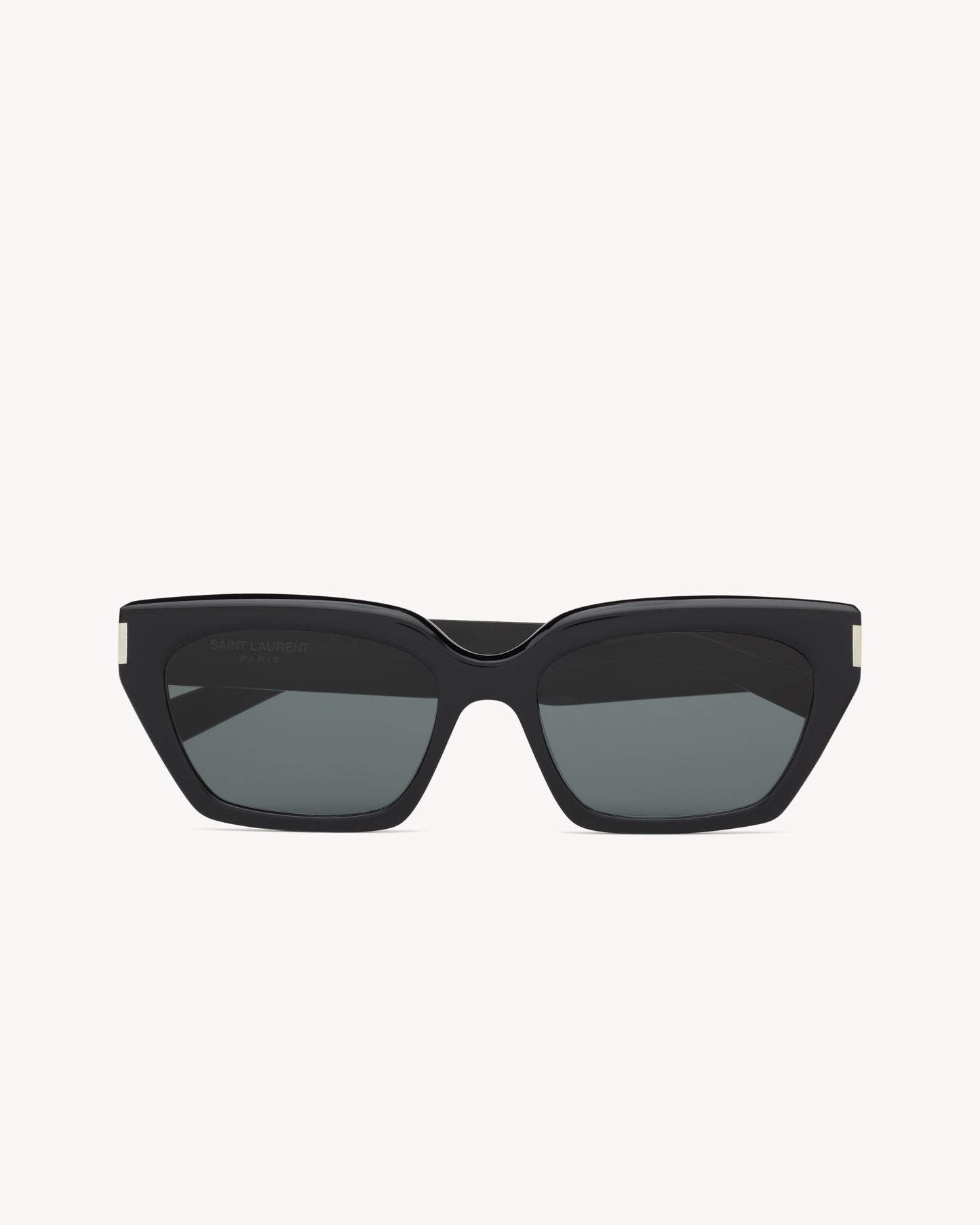 Geometric cat-eye sunglasses in black acetate for women