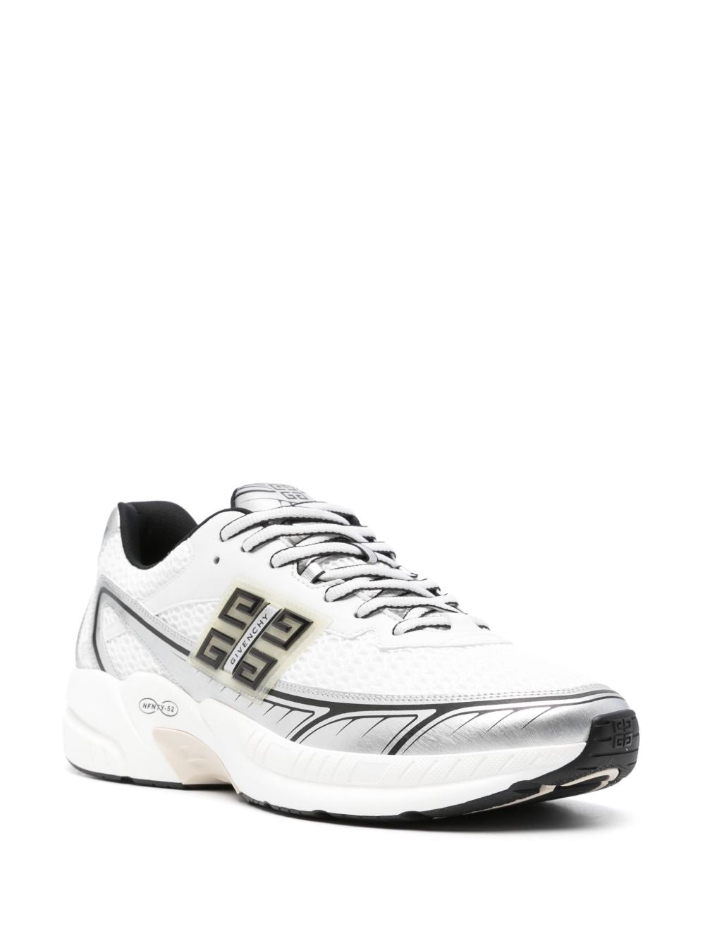 Sneakers aus Leder NFNTY-52 in Weiß/Schwarz