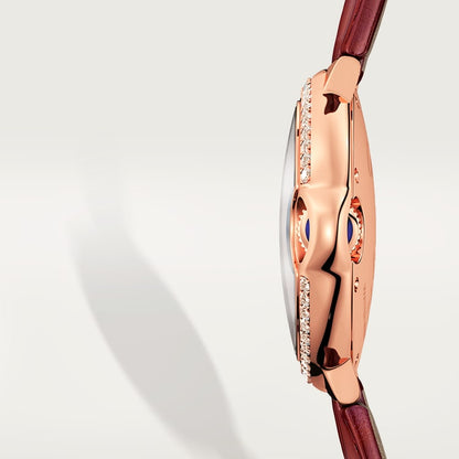Ballon Bleu Uhr mit bordeauxfarbenem Lederarmband