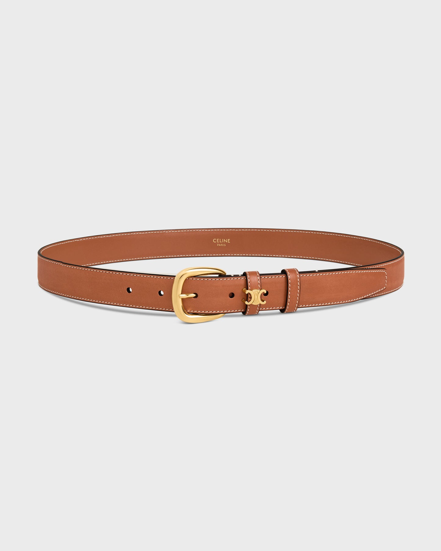 Vivienne Gürtel 25 mm aus naturbelassenem Kalbsleder in Cognac für Damen