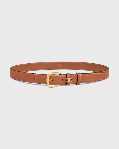 Vivienne Gürtel 25 mm aus naturbelassenem Kalbsleder in Cognac für Damen