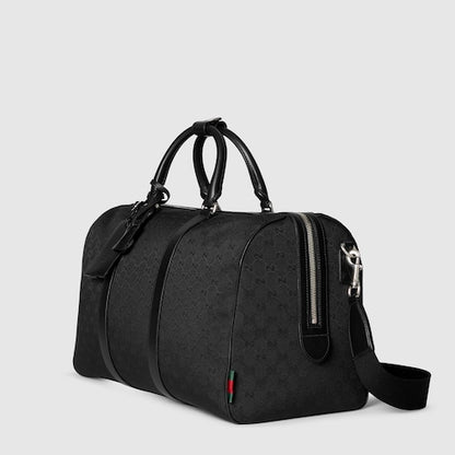 GG Fabric Travel Bag Black Medium Size