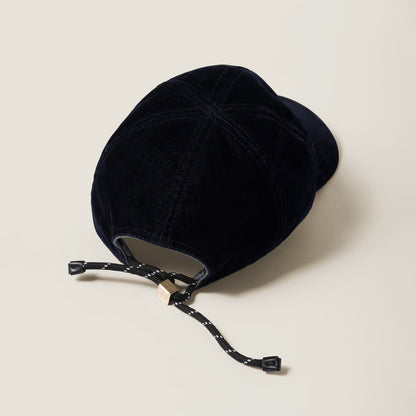 Velvet Baseball Cap Blue/Black