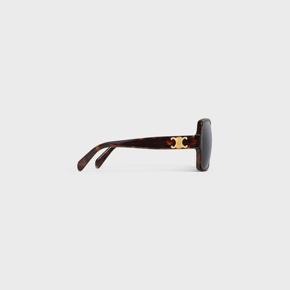 Triomphe 16 Sonnenbrille aus Acetat in Rot-Havanna für Damen